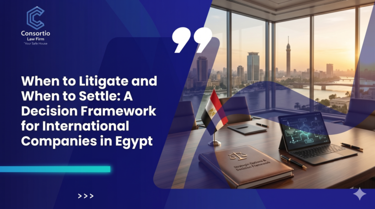 When to Litigate and When to Settle: A Decision Framework for International Companies in Egypt